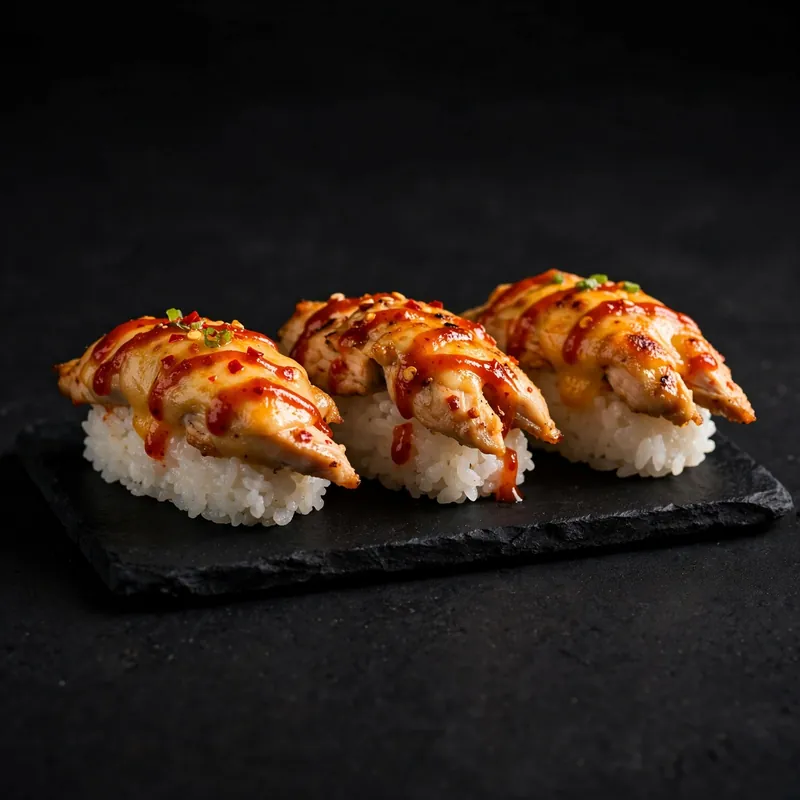 Chicken dragon nigiri