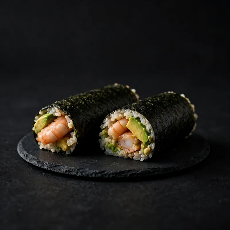 Prawn and avocado rolls