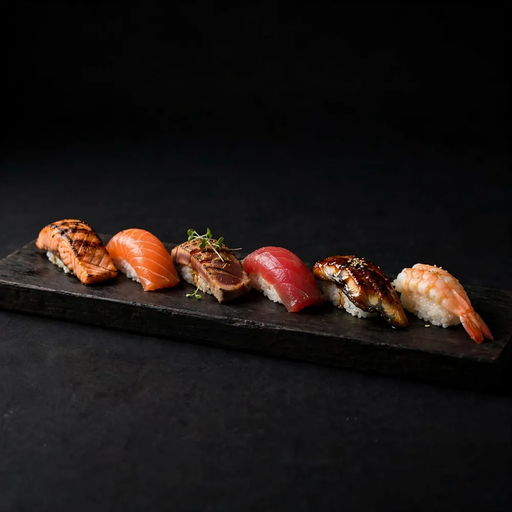 A row of nigiri